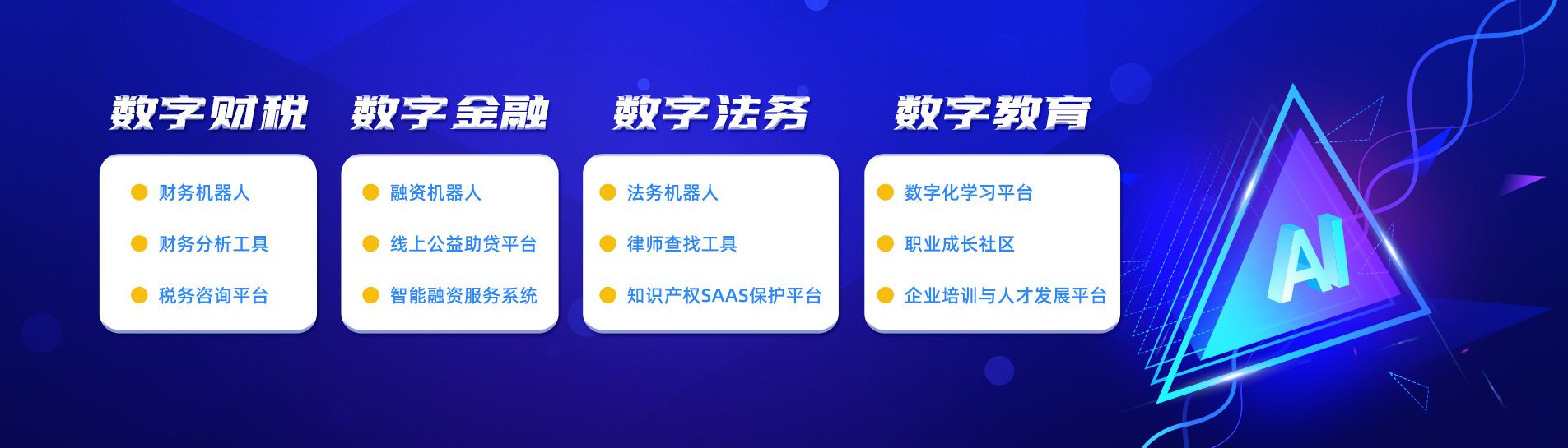 数字财税、金融、法务、教育